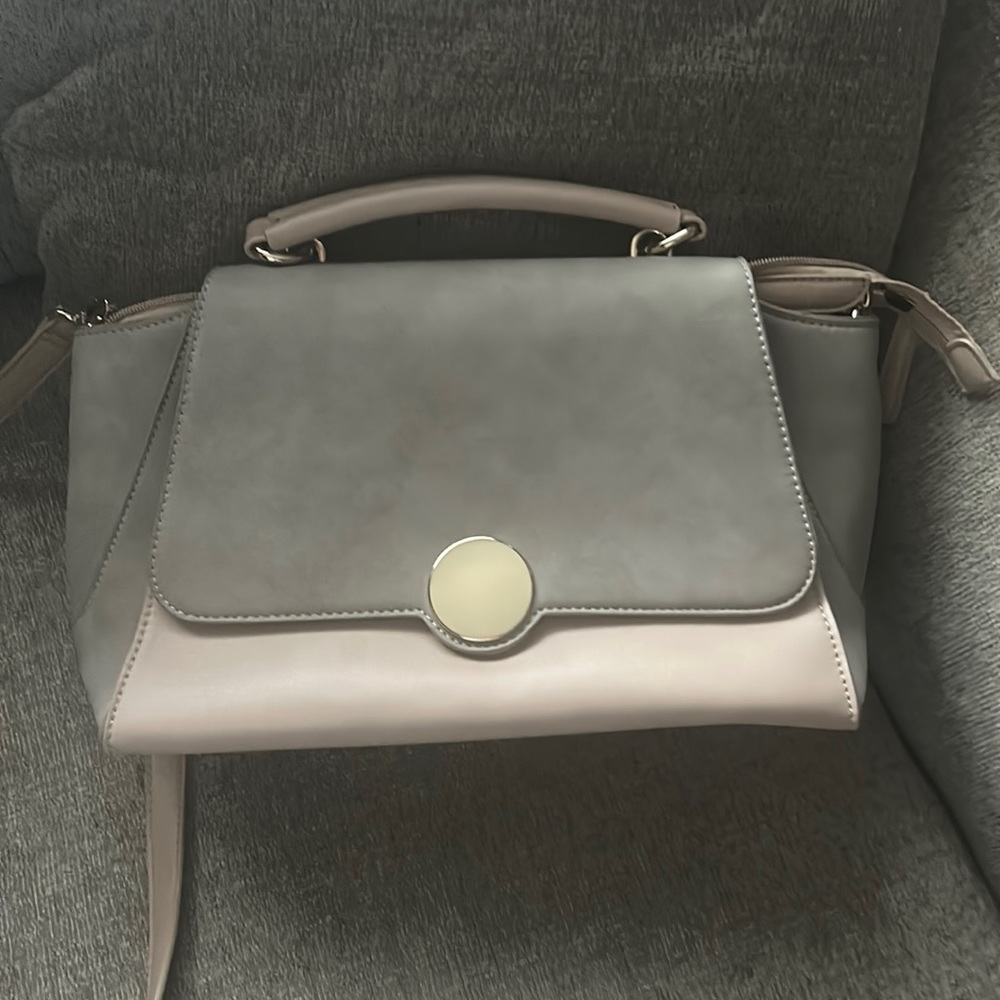 Sole Society Handbag Purse Faux Leather Adjustable Shoulder Strap Front Flap